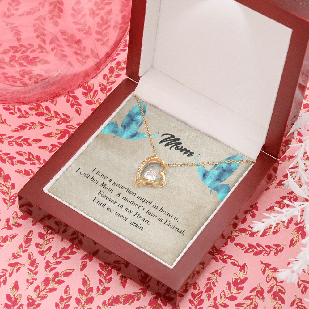 To Mom Remembrance Message Mother's Love is Eternal Forever Necklace w Message Card-Express Your Love Gifts