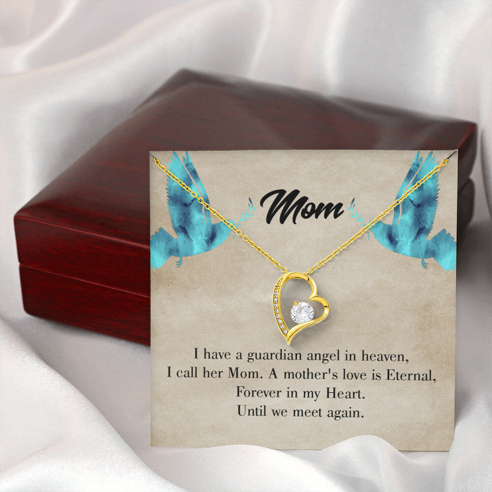 To Mom Remembrance Message Mother's Love is Eternal Forever Necklace w Message Card-Express Your Love Gifts