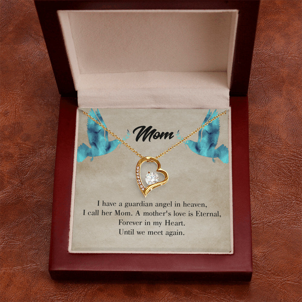 To Mom Remembrance Message Mother's Love is Eternal Forever Necklace w Message Card-Express Your Love Gifts