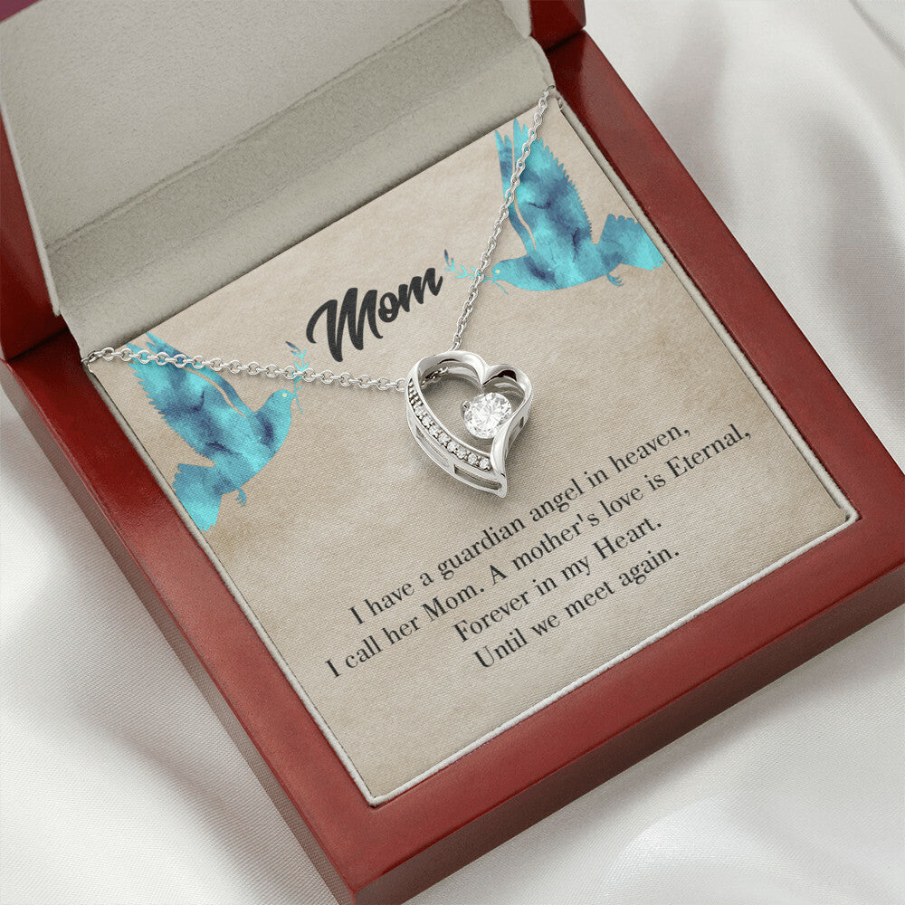 To Mom Remembrance Message Mother's Love is Eternal Forever Necklace w Message Card-Express Your Love Gifts