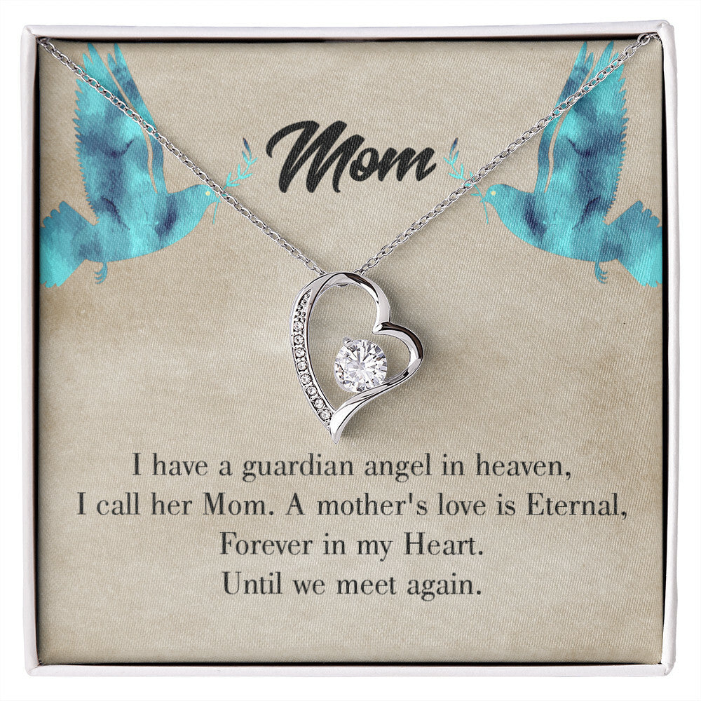 To Mom Remembrance Message Mother's Love is Eternal Forever Necklace w Message Card-Express Your Love Gifts