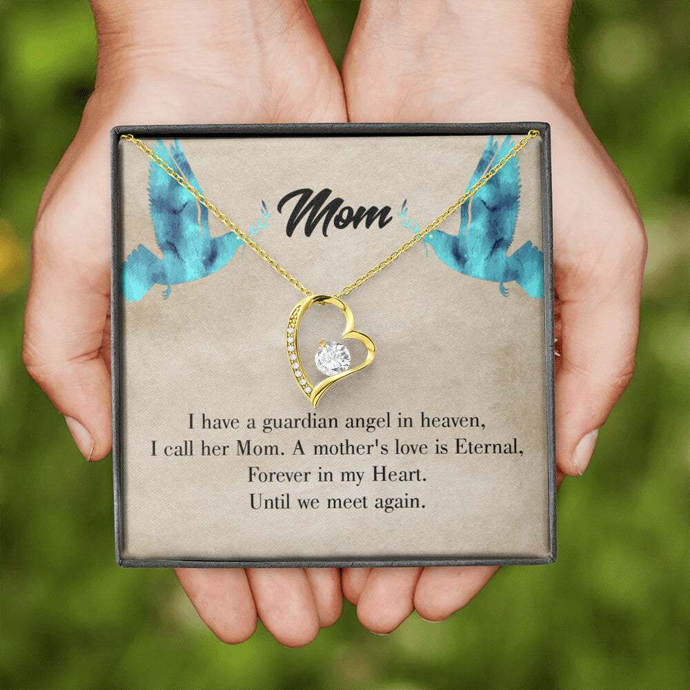 To Mom Remembrance Message Mother's Love is Eternal Forever Necklace w Message Card-Express Your Love Gifts