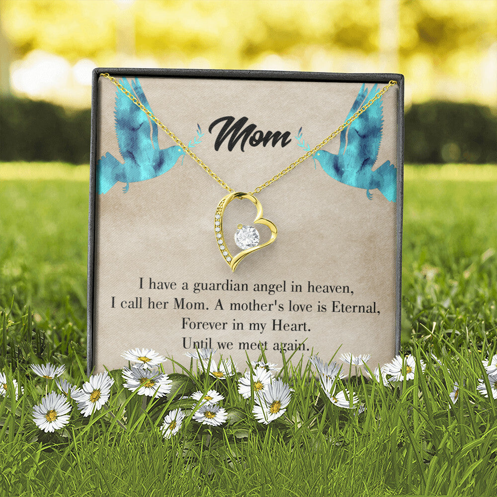 To Mom Remembrance Message Mother's Love is Eternal Forever Necklace w Message Card-Express Your Love Gifts