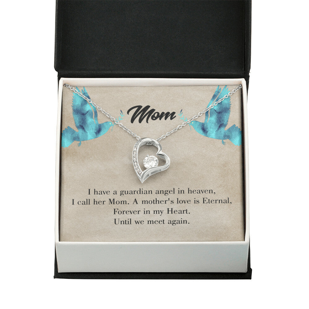 To Mom Remembrance Message Mother's Love is Eternal Forever Necklace w Message Card-Express Your Love Gifts