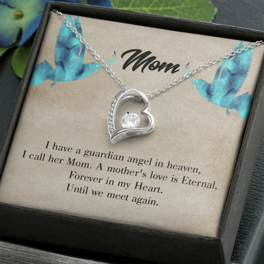 To Mom Remembrance Message Mother's Love is Eternal Forever Necklace w Message Card-Express Your Love Gifts