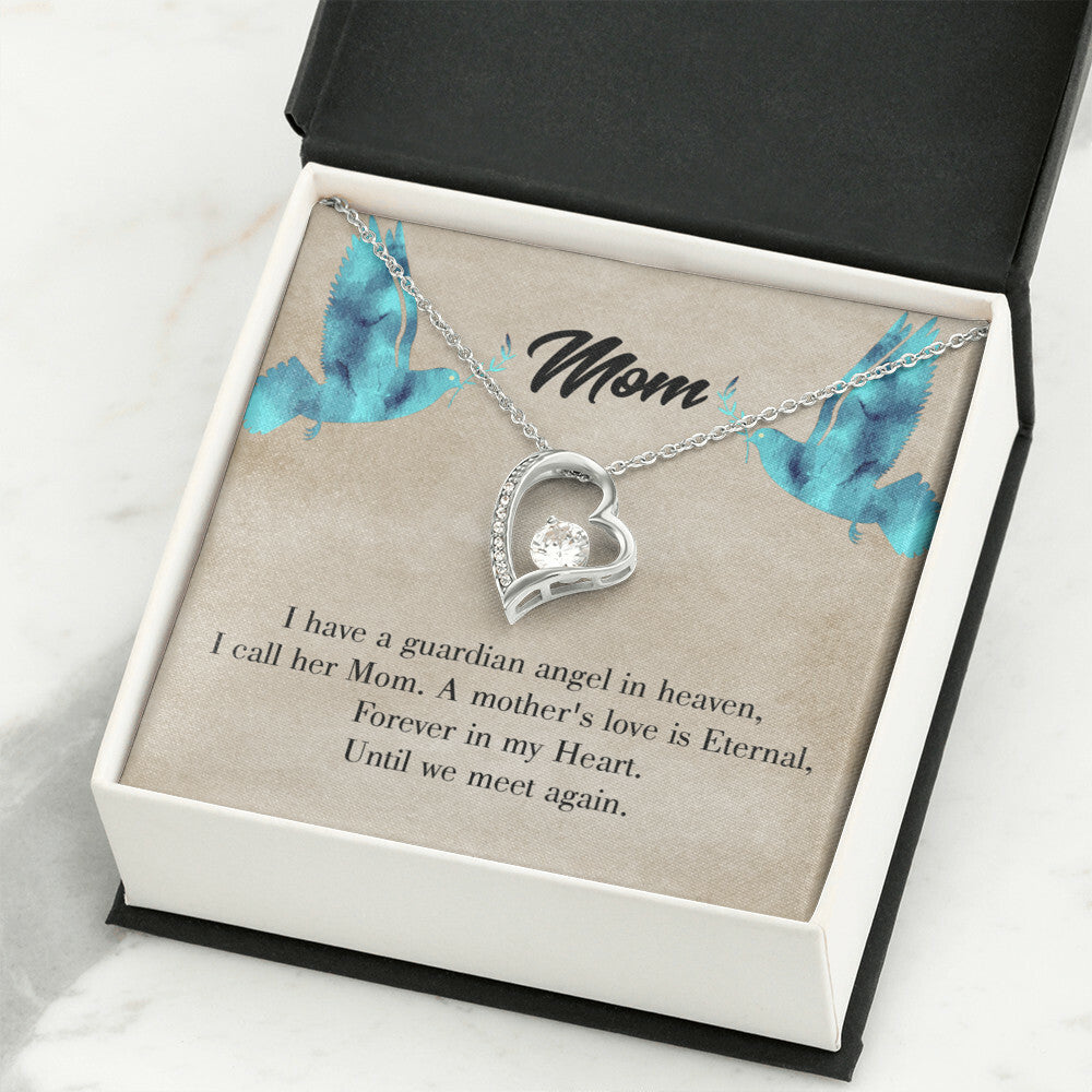 To Mom Remembrance Message Mother's Love is Eternal Forever Necklace w Message Card-Express Your Love Gifts