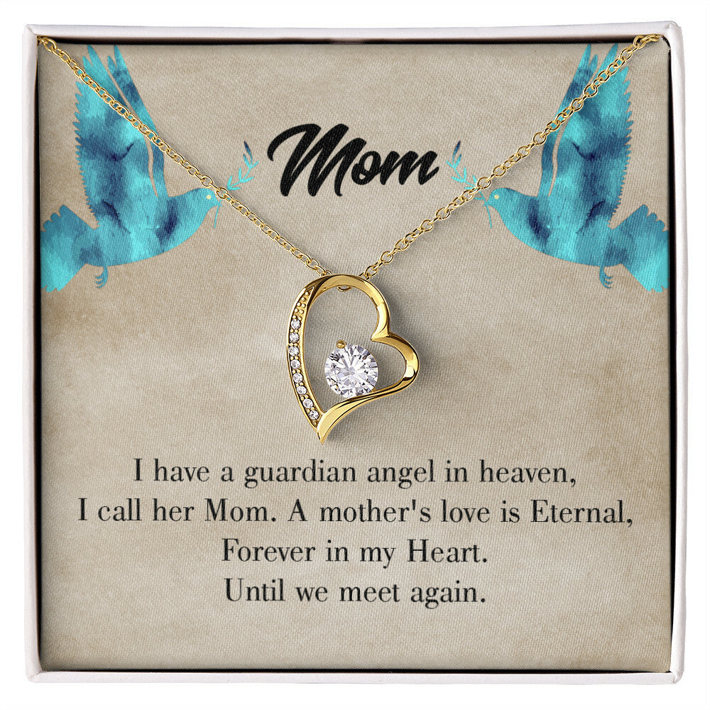 To Mom Remembrance Message Mother's Love is Eternal Forever Necklace w Message Card-Express Your Love Gifts