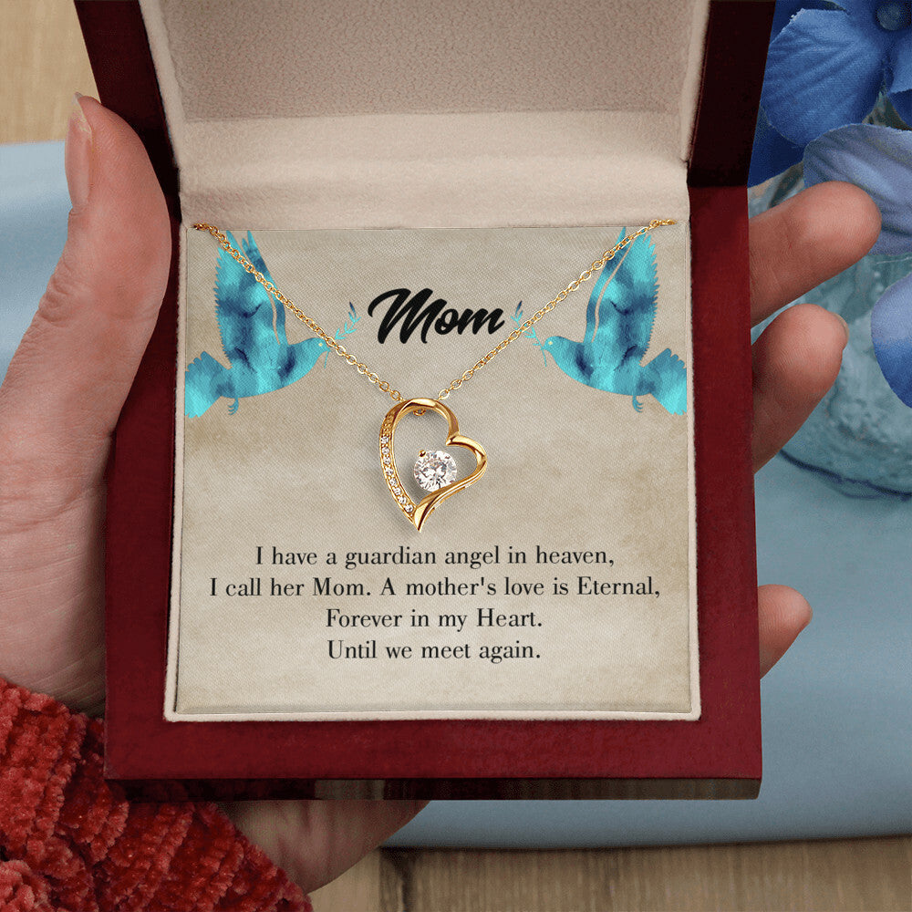 To Mom Remembrance Message Mother's Love is Eternal Forever Necklace w Message Card-Express Your Love Gifts