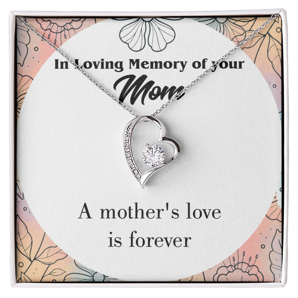 To Mom Remembrance Message Mother's Love is Forever Forever Necklace w Message Card-Express Your Love Gifts