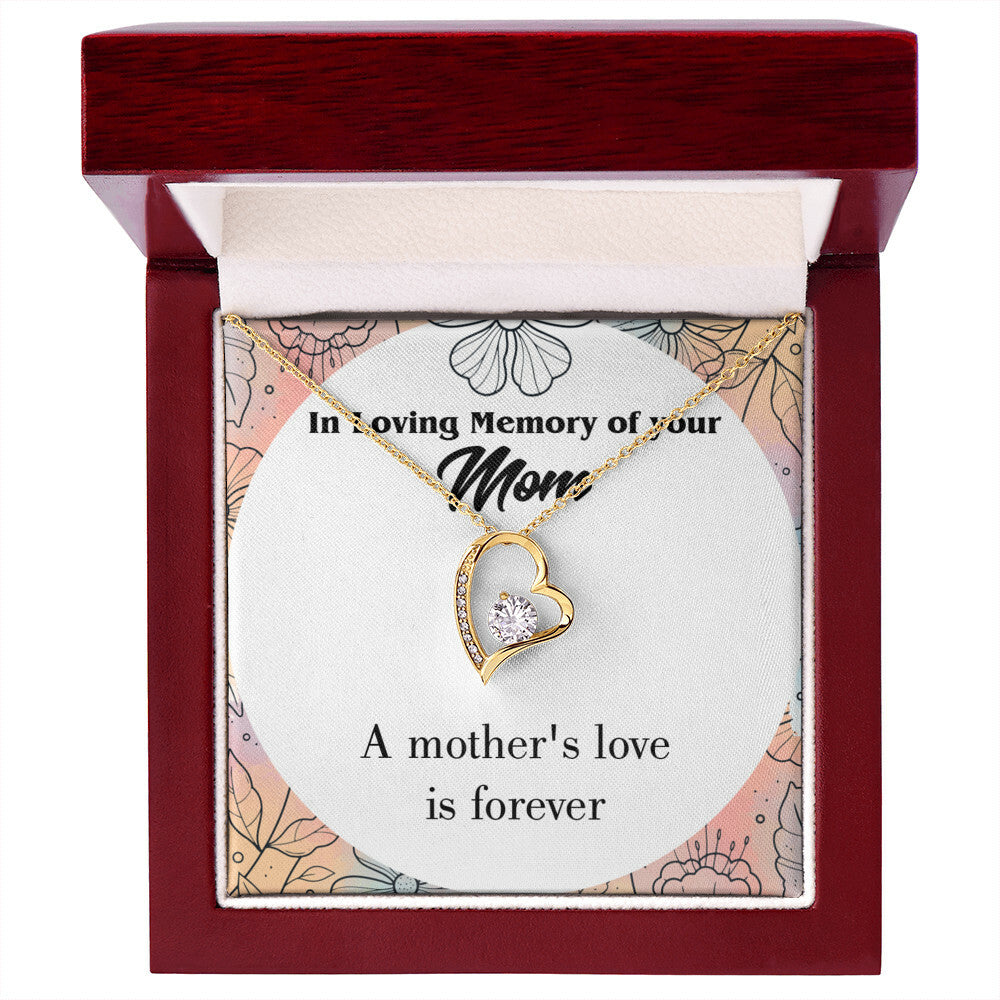 To Mom Remembrance Message Mother's Love is Forever Forever Necklace w Message Card-Express Your Love Gifts