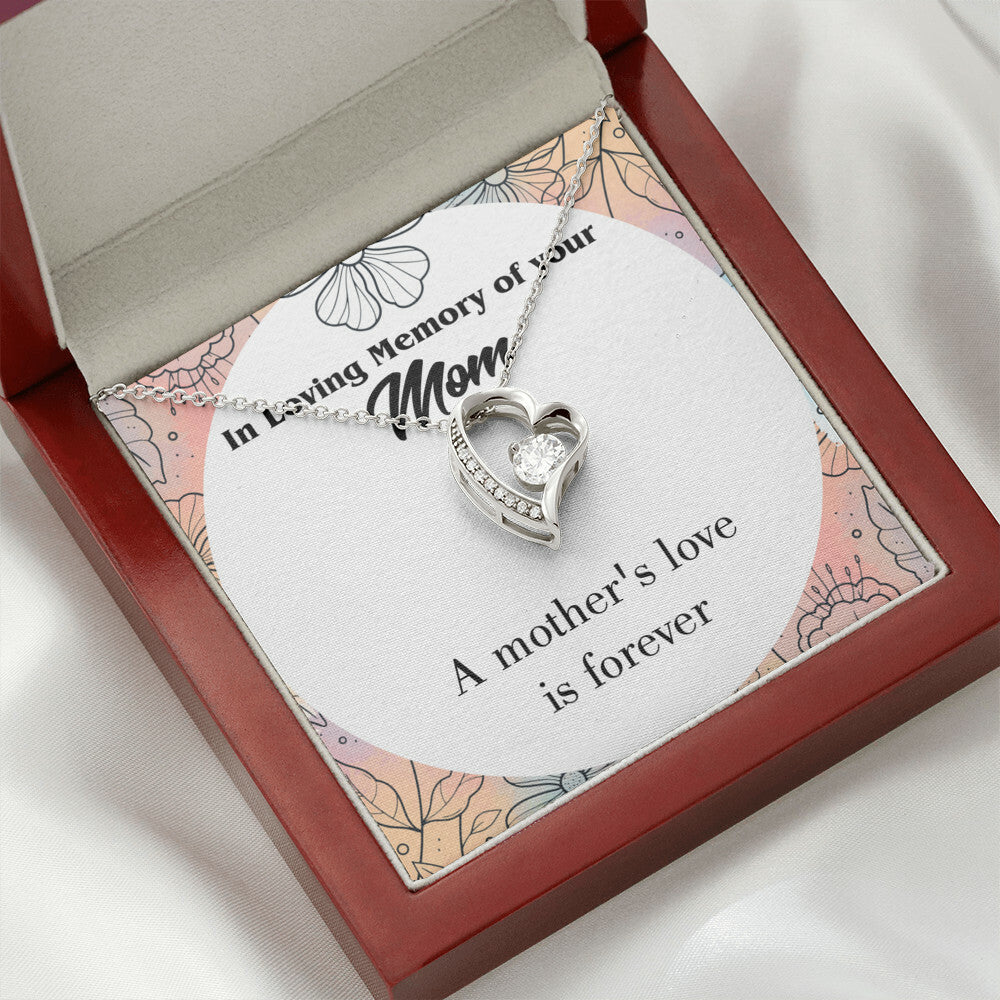 To Mom Remembrance Message Mother's Love is Forever Forever Necklace w Message Card-Express Your Love Gifts