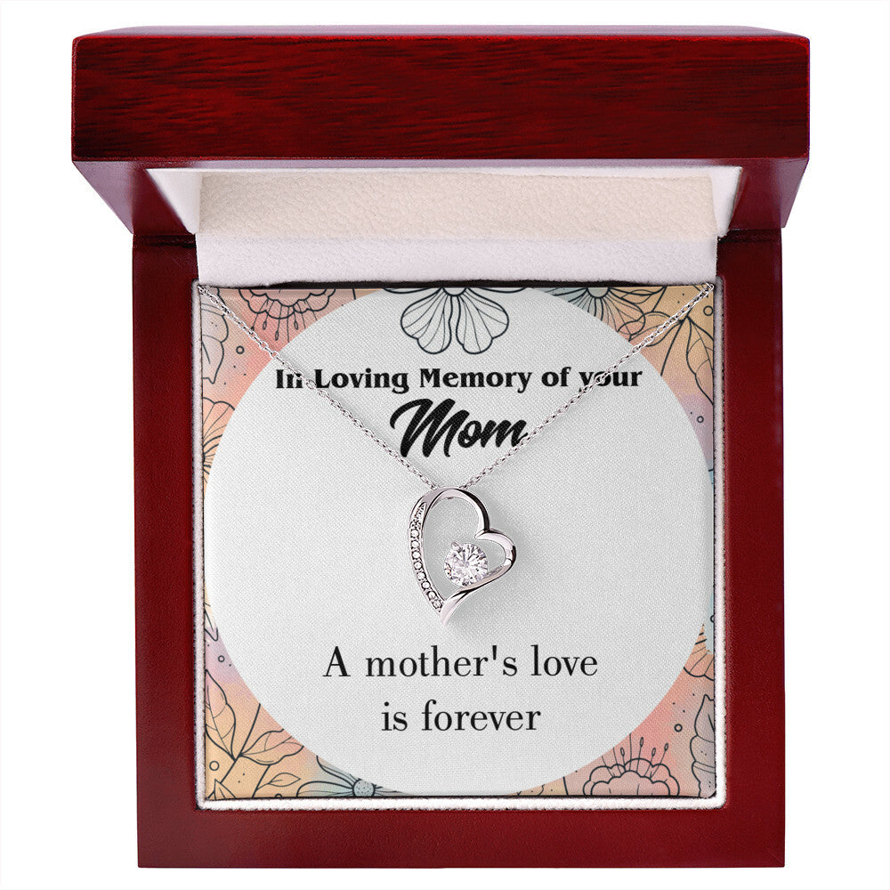 To Mom Remembrance Message Mother's Love is Forever Forever Necklace w Message Card-Express Your Love Gifts