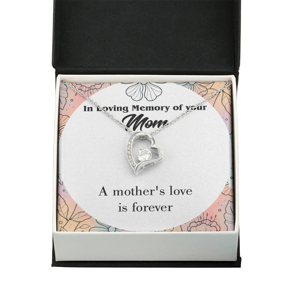 To Mom Remembrance Message Mother's Love is Forever Forever Necklace w Message Card-Express Your Love Gifts