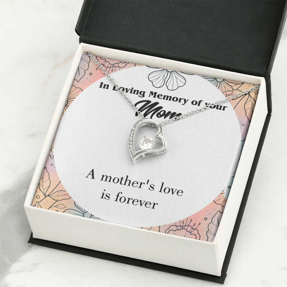 To Mom Remembrance Message Mother's Love is Forever Forever Necklace w Message Card-Express Your Love Gifts