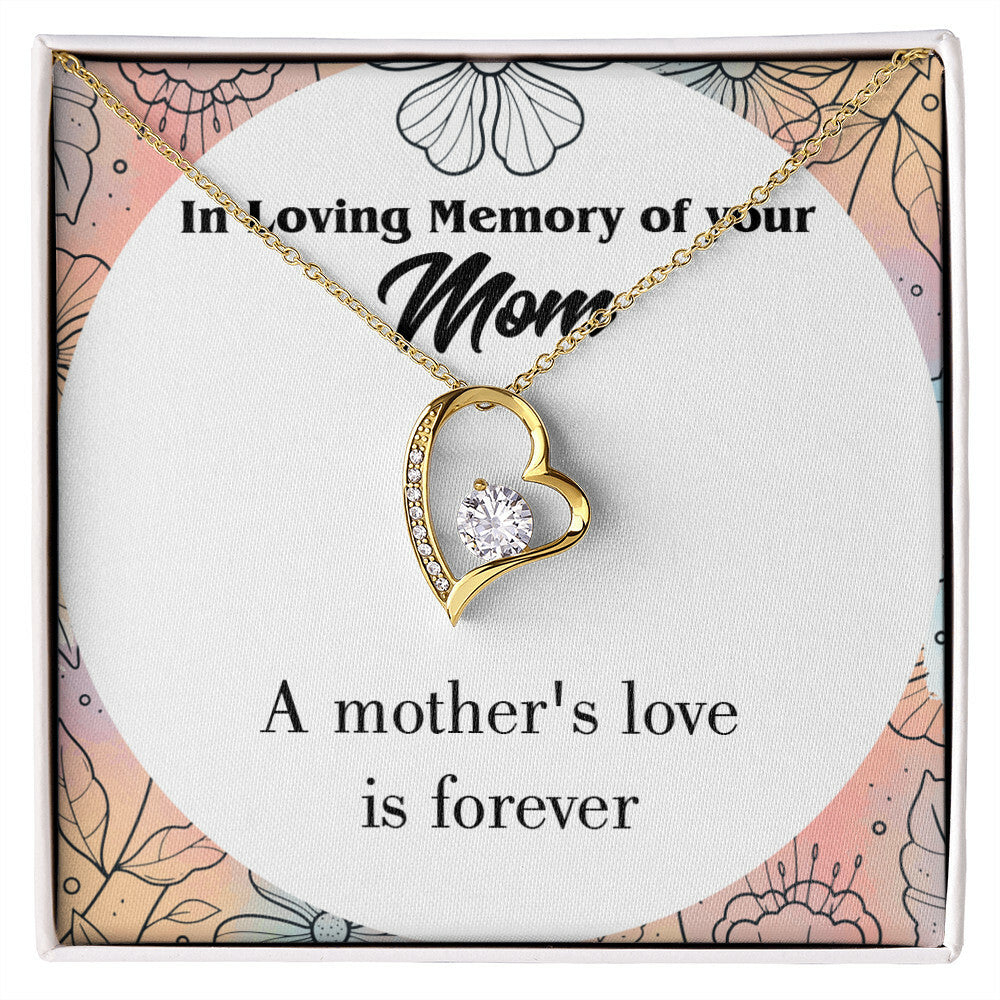 To Mom Remembrance Message Mother's Love is Forever Forever Necklace w Message Card-Express Your Love Gifts