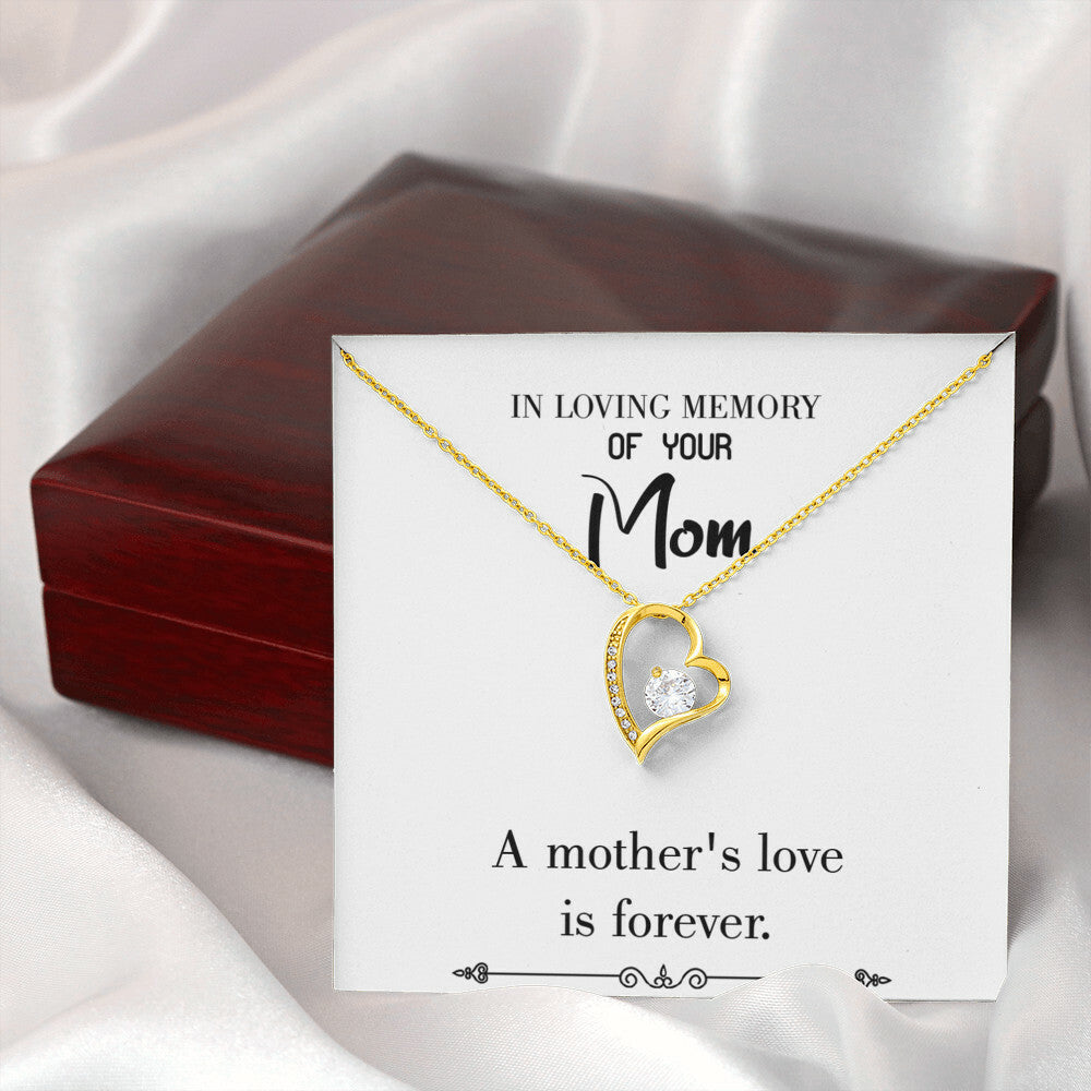 To Mom Remembrance Message Mother's Love White Forever Necklace w Message Card-Express Your Love Gifts