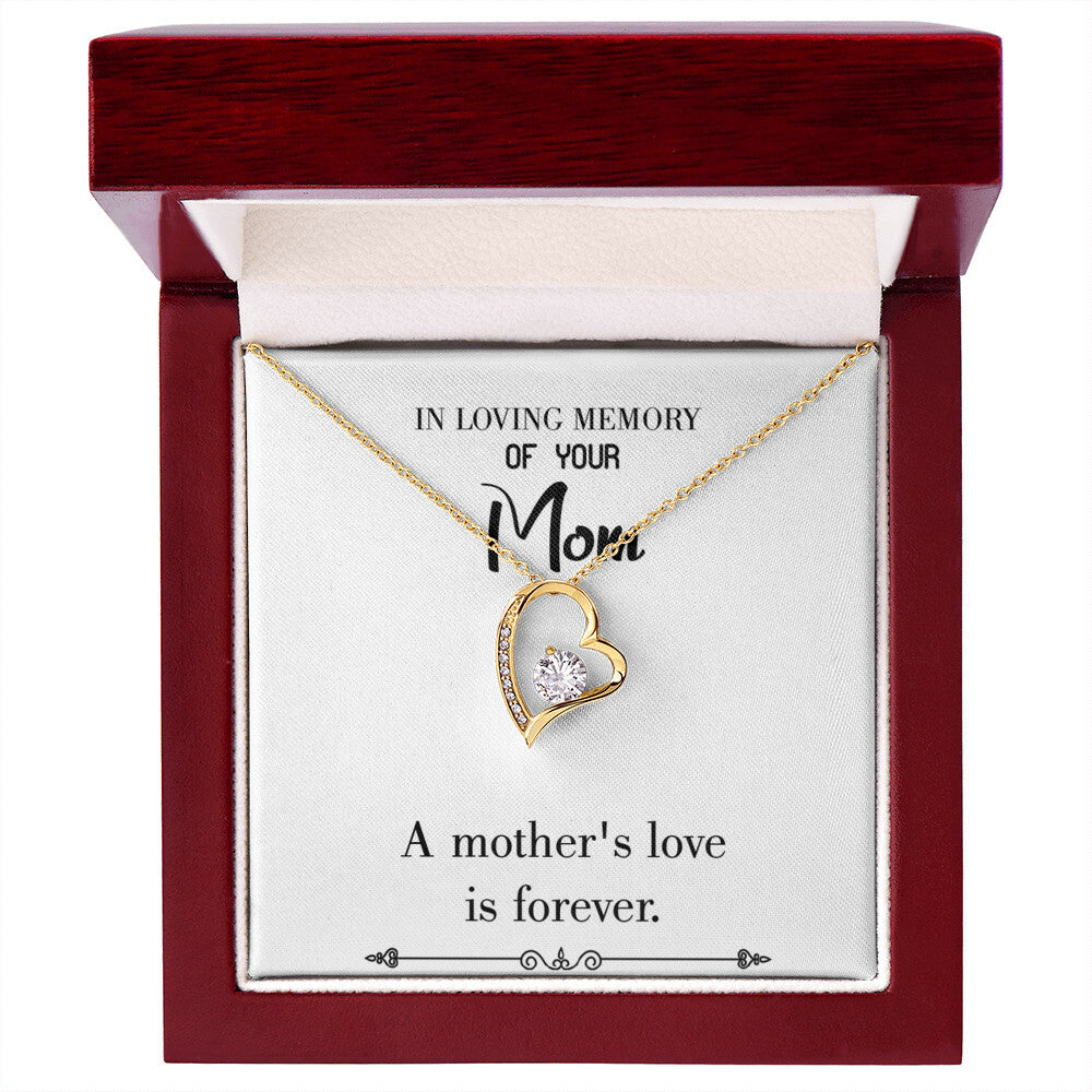 To Mom Remembrance Message Mother's Love White Forever Necklace w Message Card-Express Your Love Gifts