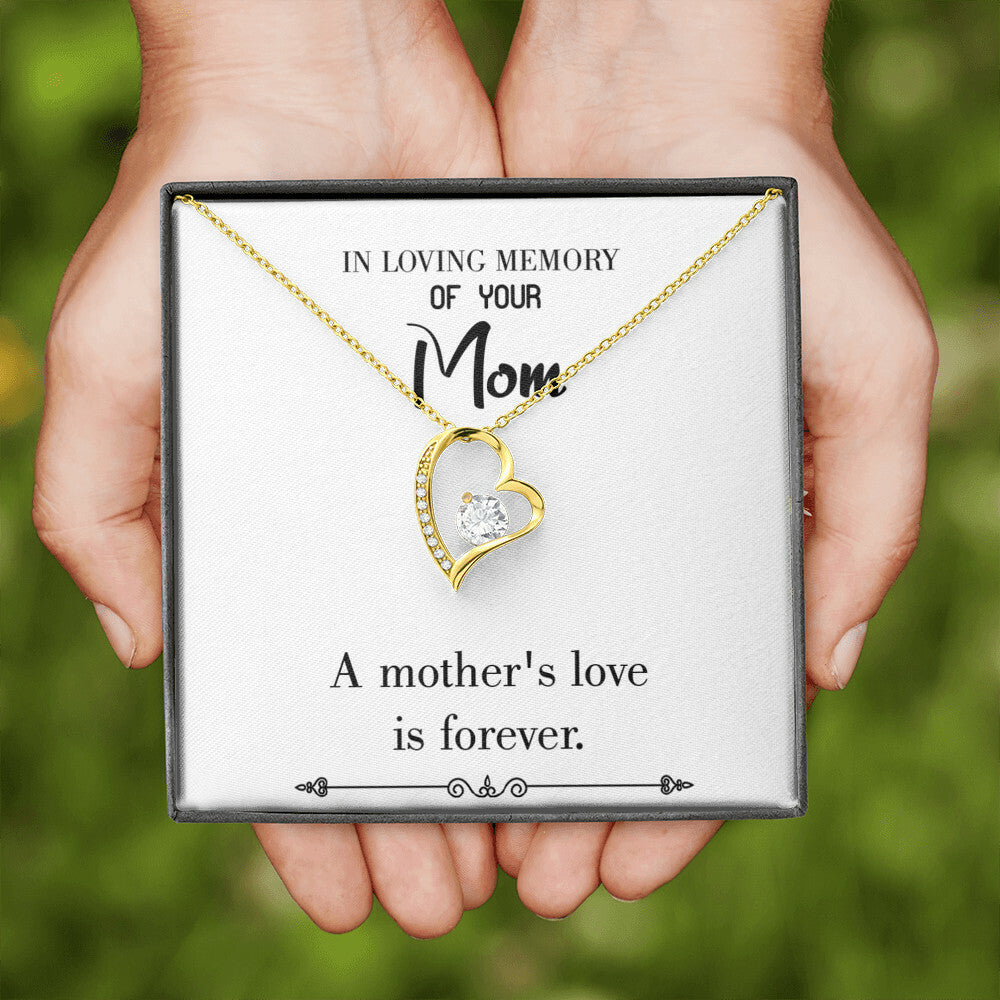 To Mom Remembrance Message Mother's Love White Forever Necklace w Message Card-Express Your Love Gifts