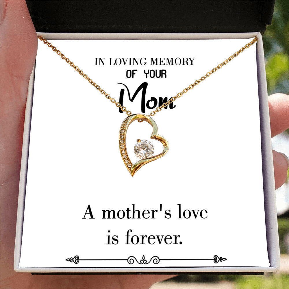 To Mom Remembrance Message Mother's Love White Forever Necklace w Message Card-Express Your Love Gifts