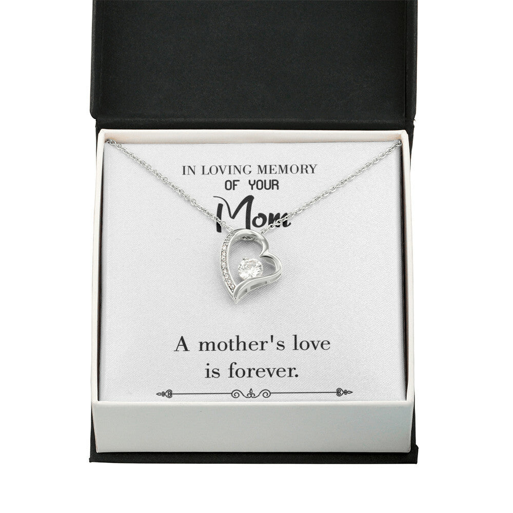 To Mom Remembrance Message Mother's Love White Forever Necklace w Message Card-Express Your Love Gifts