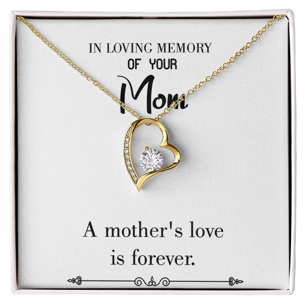 To Mom Remembrance Message Mother's Love White Forever Necklace w Message Card-Express Your Love Gifts