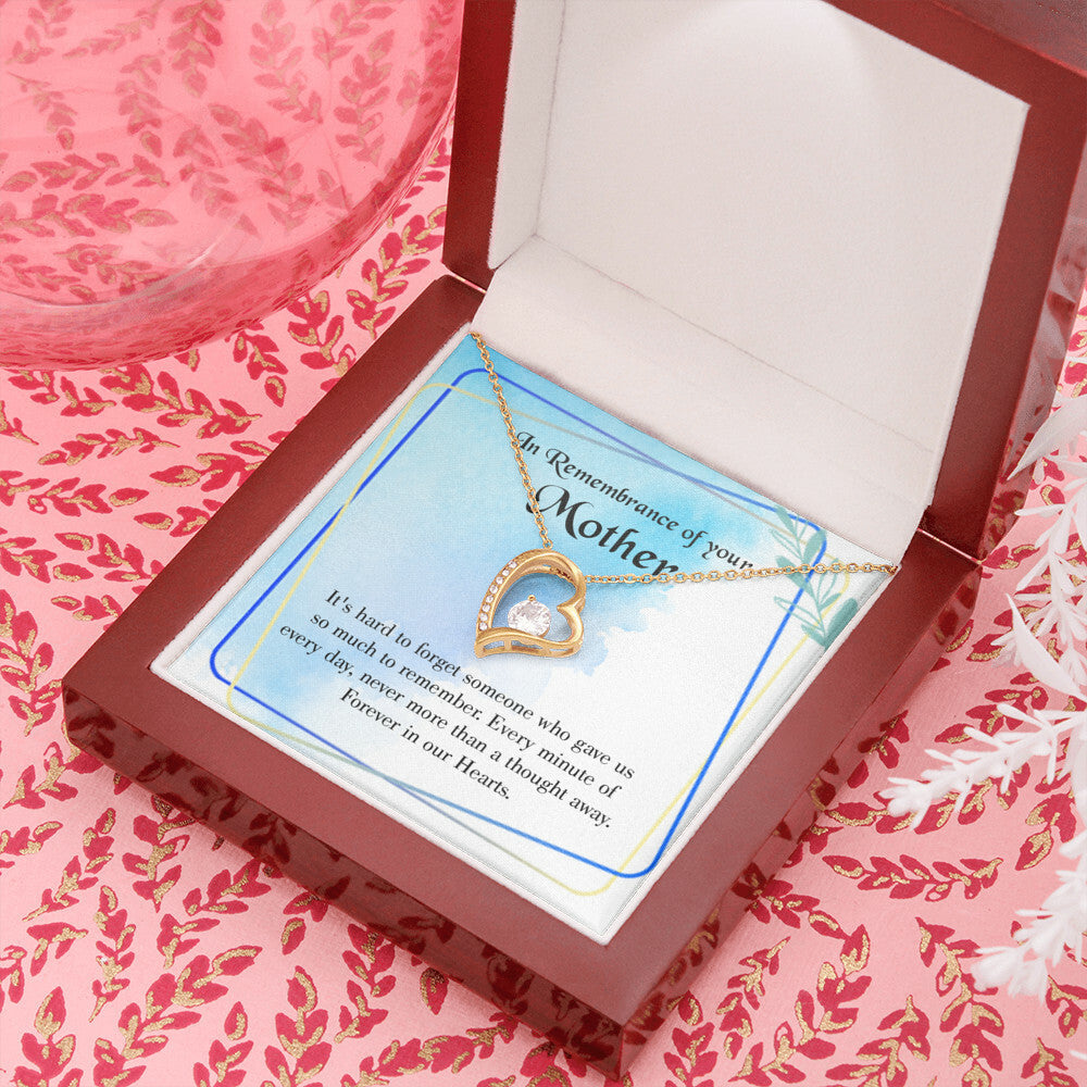 To Mom Remembrance Message Much to Remember Forever Necklace w Message Card-Express Your Love Gifts