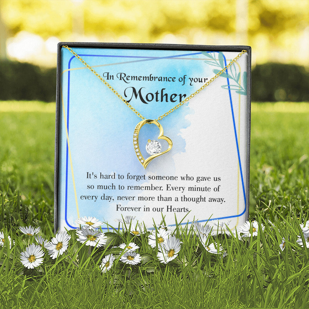 To Mom Remembrance Message Much to Remember Forever Necklace w Message Card-Express Your Love Gifts