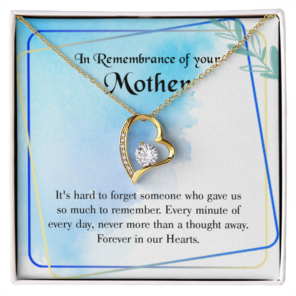 To Mom Remembrance Message Much to Remember Forever Necklace w Message Card-Express Your Love Gifts