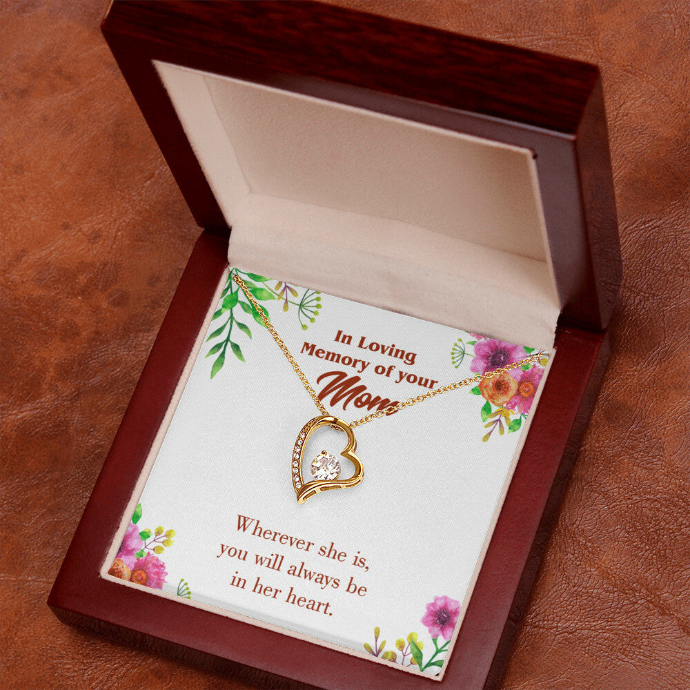 To Mom Remembrance Message No Goodbyes Forever Necklace w Message Card-Express Your Love Gifts