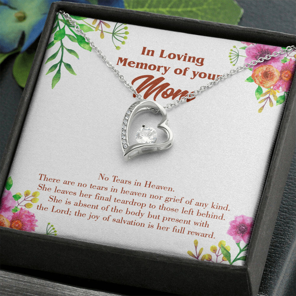 To Mom Remembrance Message No Tears in Heaven Forever Necklace w Message Card-Express Your Love Gifts