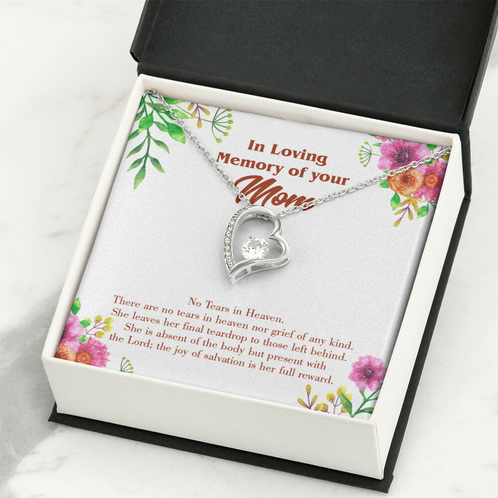 To Mom Remembrance Message No Tears in Heaven Forever Necklace w Message Card-Express Your Love Gifts