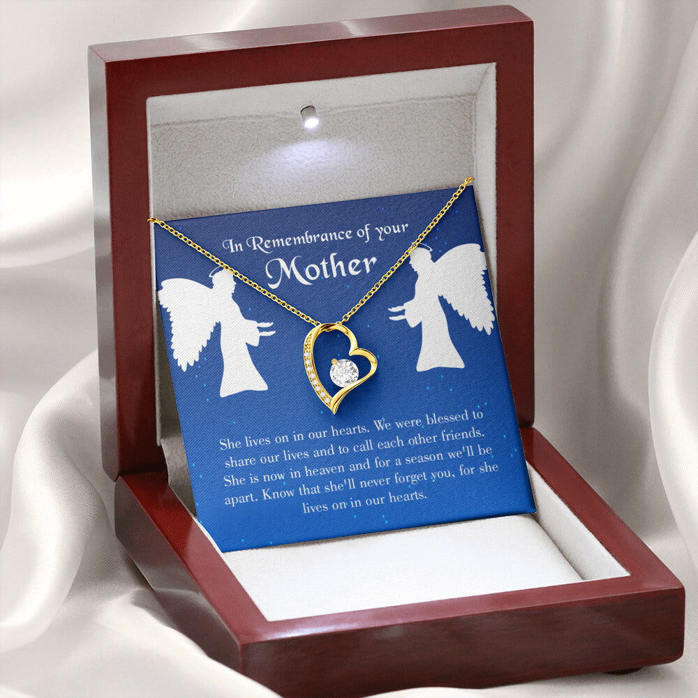 To Mom Remembrance Message Shared Life Forever Necklace w Message Card-Express Your Love Gifts