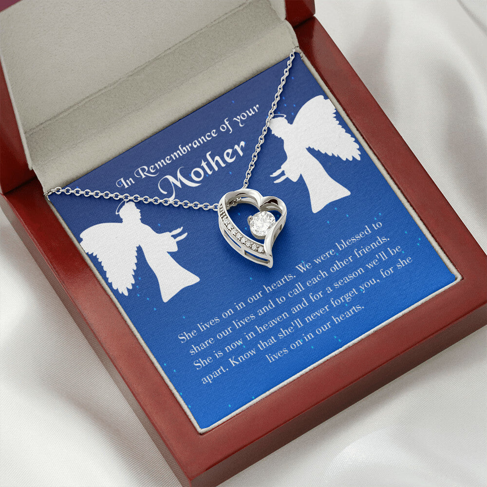 To Mom Remembrance Message Shared Life Forever Necklace w Message Card-Express Your Love Gifts