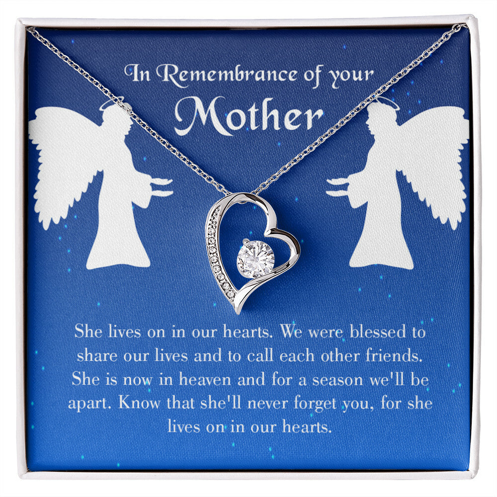 To Mom Remembrance Message Shared Life Forever Necklace w Message Card-Express Your Love Gifts