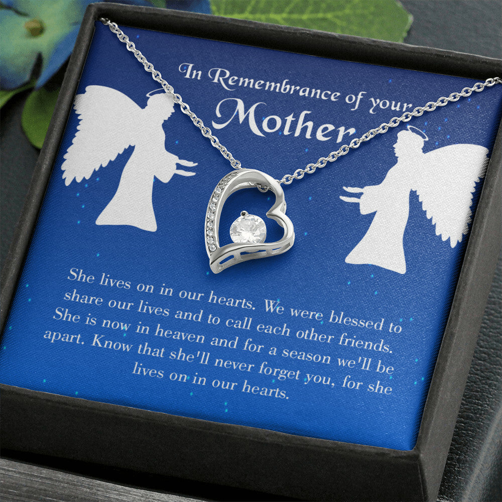 To Mom Remembrance Message Shared Life Forever Necklace w Message Card-Express Your Love Gifts