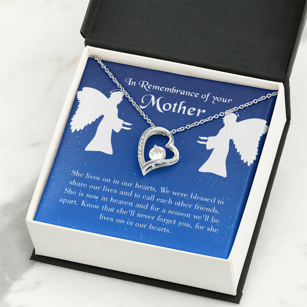 To Mom Remembrance Message Shared Life Forever Necklace w Message Card-Express Your Love Gifts