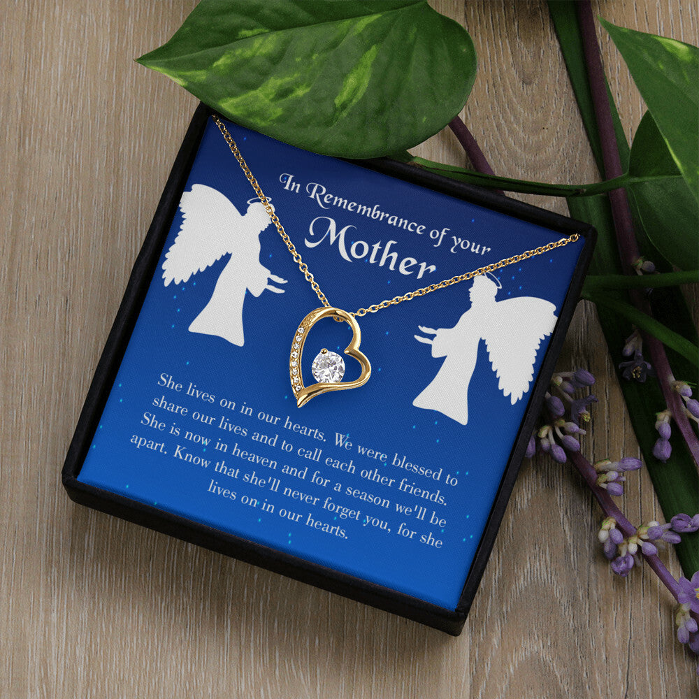 To Mom Remembrance Message Shared Life Forever Necklace w Message Card-Express Your Love Gifts