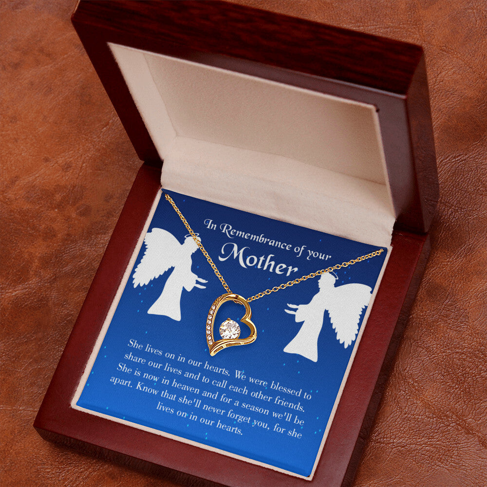 To Mom Remembrance Message Shared Life Forever Necklace w Message Card-Express Your Love Gifts