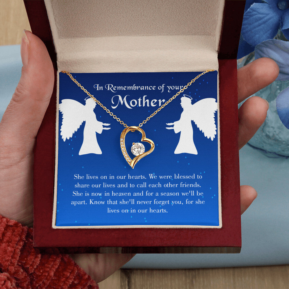 To Mom Remembrance Message Shared Life Forever Necklace w Message Card-Express Your Love Gifts