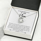 To Mom Remembrance Message Shared Life's Joy White Forever Necklace w Message Card-Express Your Love Gifts