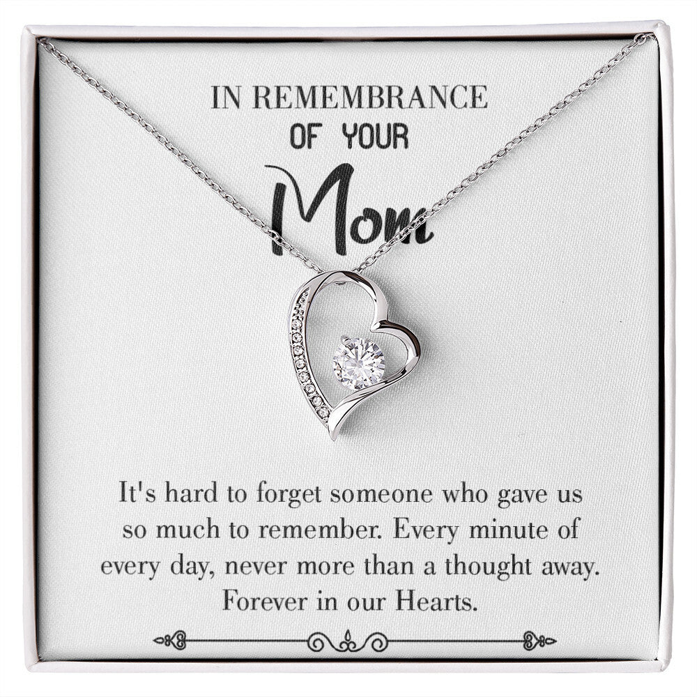 To Mom Remembrance Message So Much to Remember White Forever Necklace w Message Card-Express Your Love Gifts