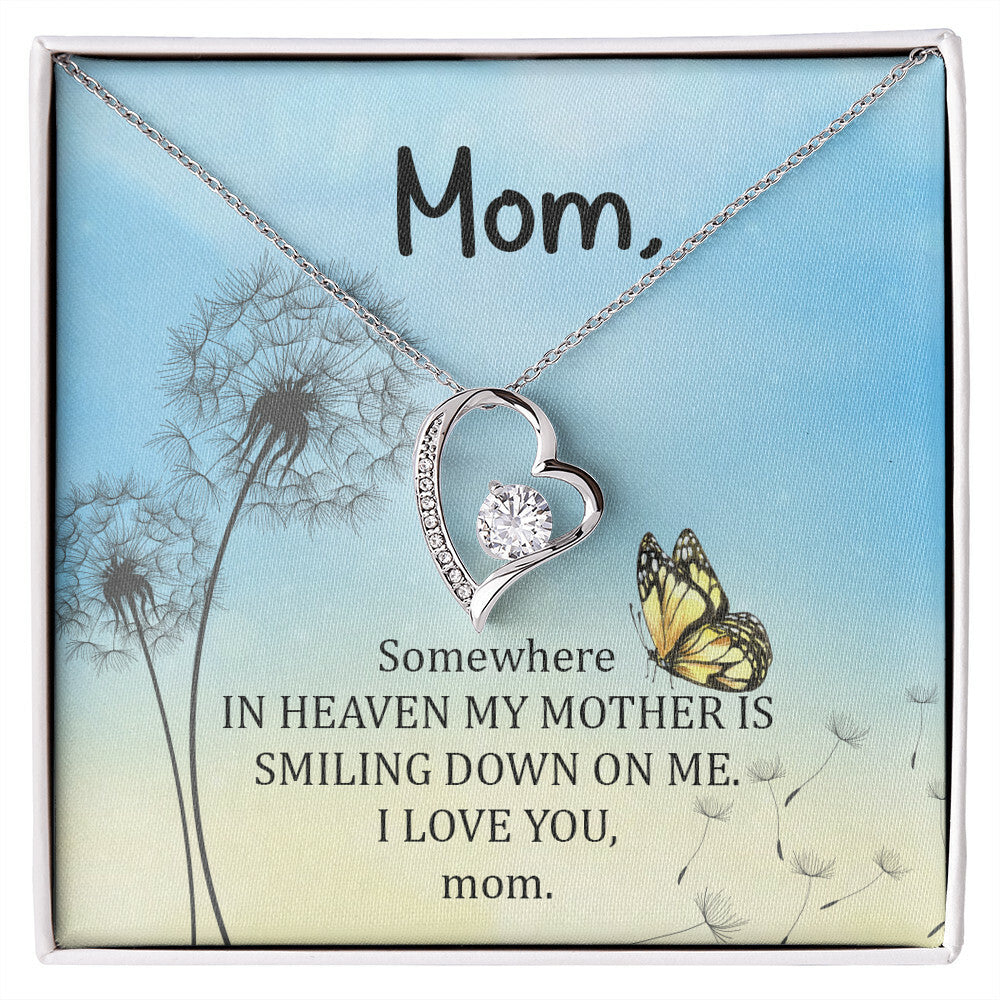 To Mom Remembrance Message Somewhere in heaven Forever Necklace w Message Card-Express Your Love Gifts