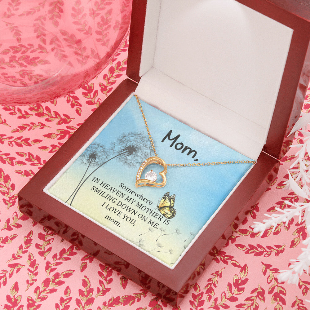 To Mom Remembrance Message Somewhere in heaven Forever Necklace w Message Card-Express Your Love Gifts