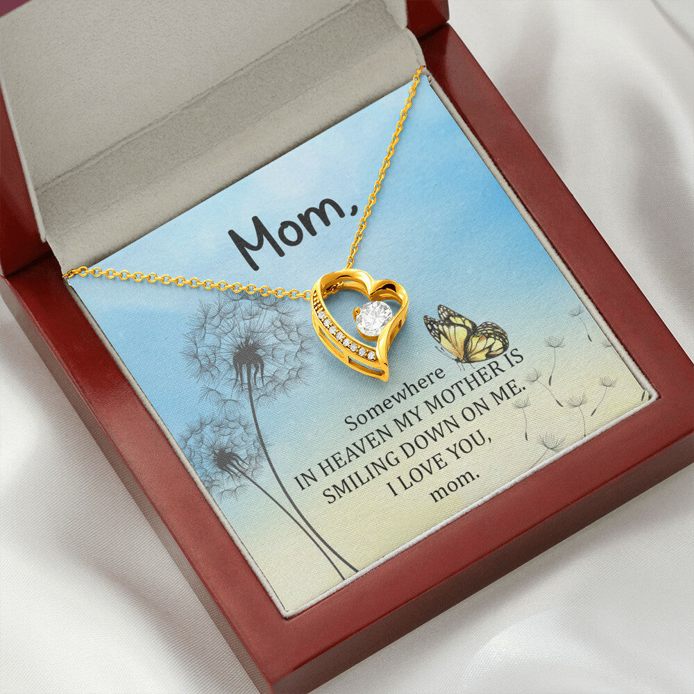 To Mom Remembrance Message Somewhere in heaven Forever Necklace w Message Card-Express Your Love Gifts