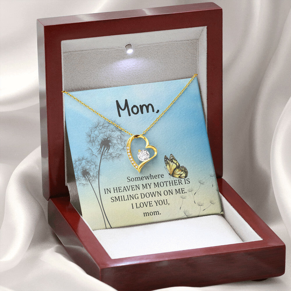 To Mom Remembrance Message Somewhere in heaven Forever Necklace w Message Card-Express Your Love Gifts