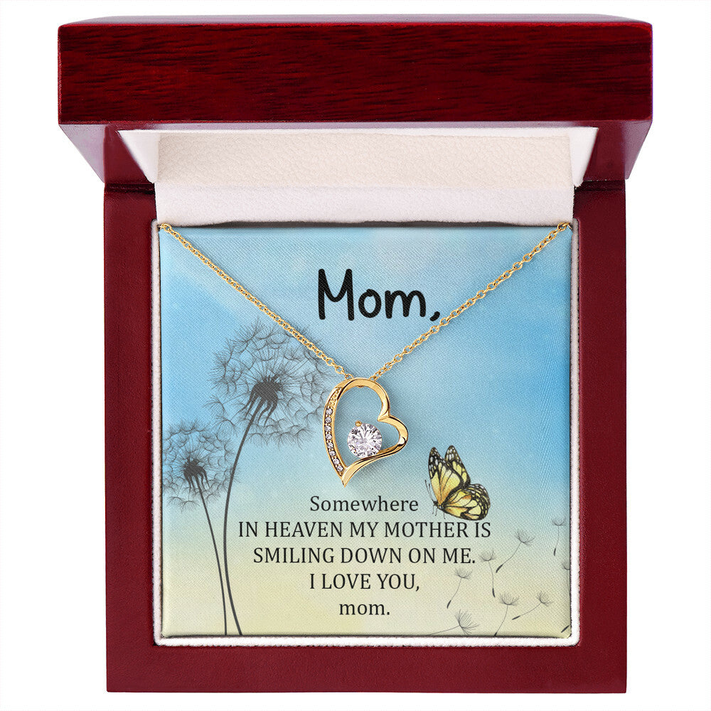 To Mom Remembrance Message Somewhere in heaven Forever Necklace w Message Card-Express Your Love Gifts