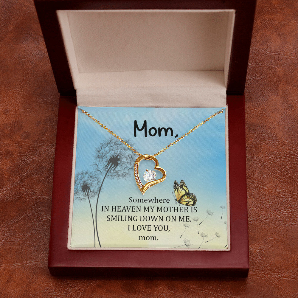 To Mom Remembrance Message Somewhere in heaven Forever Necklace w Message Card-Express Your Love Gifts