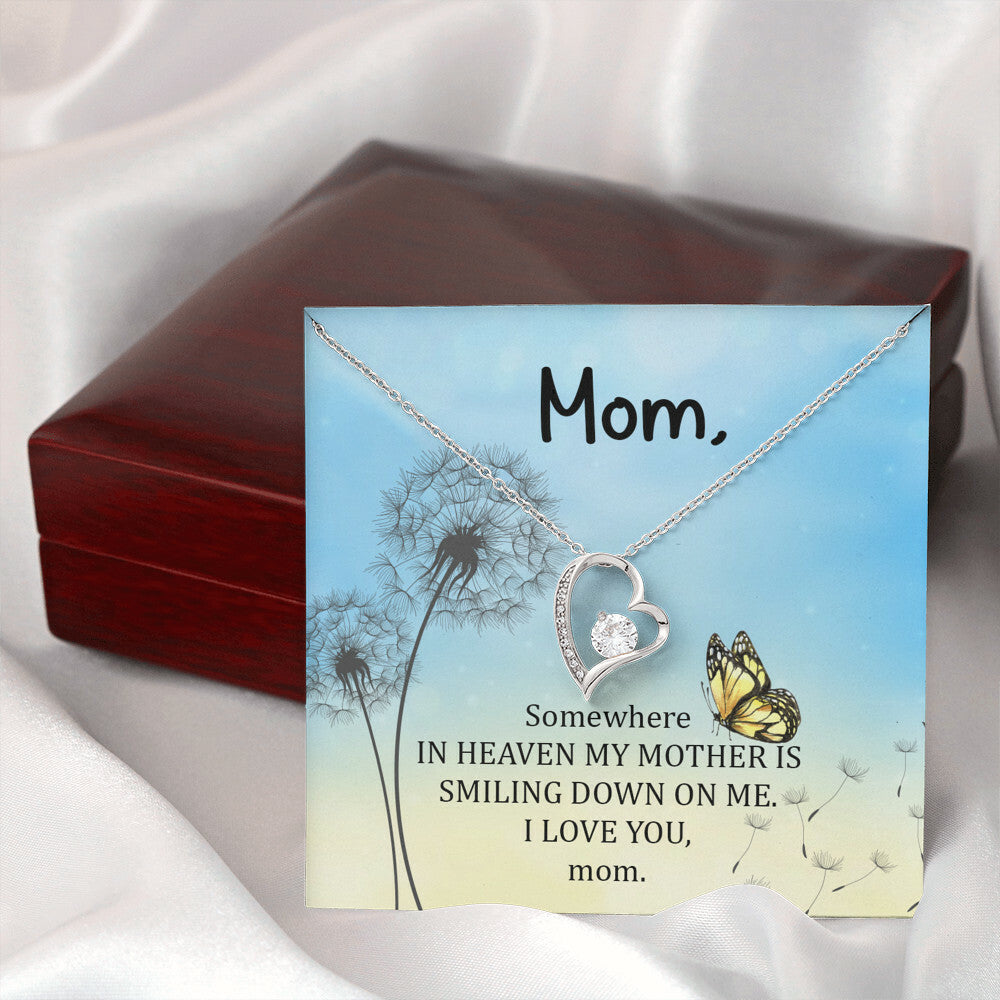 To Mom Remembrance Message Somewhere in heaven Forever Necklace w Message Card-Express Your Love Gifts