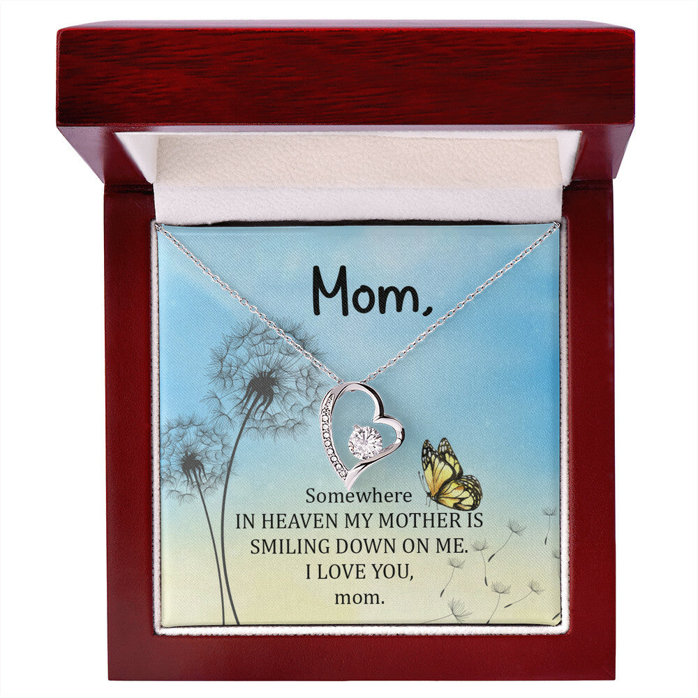 To Mom Remembrance Message Somewhere in heaven Forever Necklace w Message Card-Express Your Love Gifts