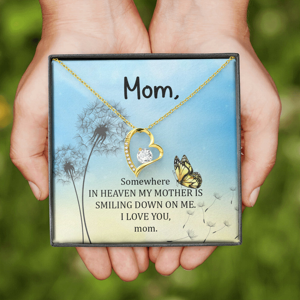 To Mom Remembrance Message Somewhere in heaven Forever Necklace w Message Card-Express Your Love Gifts